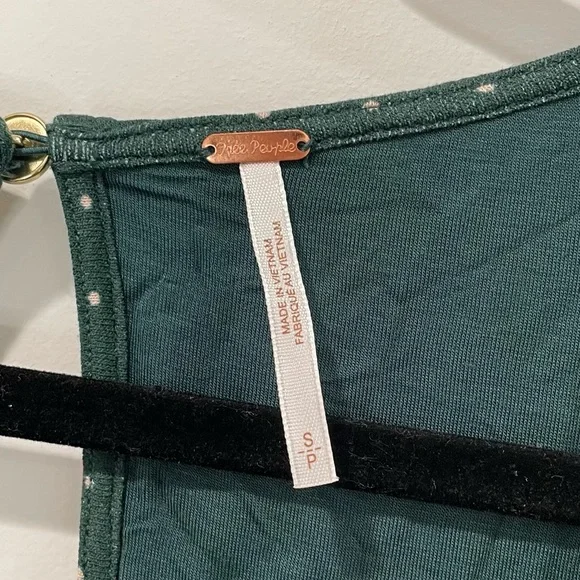 NWT Free People Green Celia Mini Dress - Picture 11 of 14